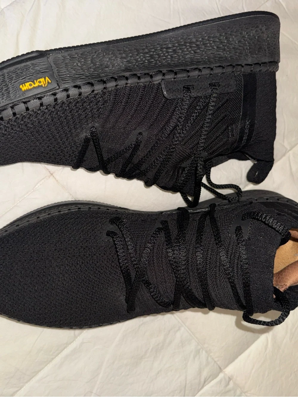 Vibram Men's All-Black Knit Athletic Sneakers